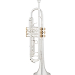Eastman ETR520GS Intermediate Trumpet - Silver Plated with Gold Trimming