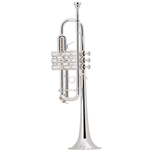 C180SL229W30 Bach Stradivarius 180 Series Professional C Trumpet with 25H Leadpipe - Silver Plated