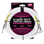 Ernie Ball P06047 20' Straight / Angle Instrument Cable - White