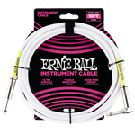 Ernie Ball P06049 10' Straight / Angle Instrument Cable - White