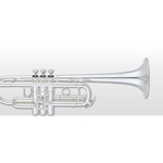 Yamaha YTR-8445IIGS Custom Xeno Trumpet; key of C; silver-plated; .462" bore; one-piece 4-7/8" gold brass bell; monel alloy pistons; main tuning slide brace; TRC-800E case; 16C4 mouthpiece