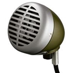 Shure 520DX Omnidirectional Dynamic with Volume Control High Z “The Green Bullet” for Harmonica