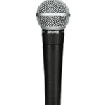 Shure SM58-LC
Cardioid Dynamic, Microphone Clip, Dark Grey, 3-pin XLR Connector, with Zippered Pouch. No Cable Included
