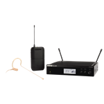BLX14/P31 Shure BLX14R/MX53 Headworn Wireless System with MX153 Earset Headworn
Microphone
(1) BLX4R Wireless Receiver (1) BLX1 Bodypack
Transmitter
(1) MX153 Headset
Microphone