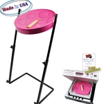 Panyard W1160 Jumbie Jam Steel Drum Kit - Metal Z-Floor Stand - Pink Pan (Key of G)