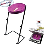 Panyard W1161 Jumbie Jam Steel Drum Kit - Metal Z-Floor Stand - Purple Pan (Key of G)