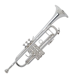 180S43 Bach Stradivarius Professional Trumpet 43 Bell - Silver Plated