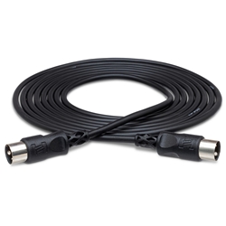 Hosa MID-310BK MIDI Cable, 5-pin DIN to Same, 10 ft