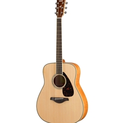 Yamaha FG840 
Folk guitar; solid Sitka spruce top, flame maple back and sides, die-cast chrome tuners; Natural