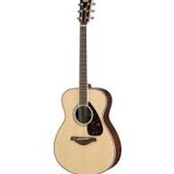 Yamaha FS830 Small body, folk guitar; solid Sitka spruce top, rosewood back and sides, die-cast chrome tuners; Natural