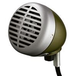 Shure 520DX Omnidirectional Dynamic with Volume Control High Z “The Green Bullet” for Harmonica