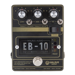 Walrus Audio EB-10 BLACK EB-10 Preamp/EQ/Boost (Black) Pedals