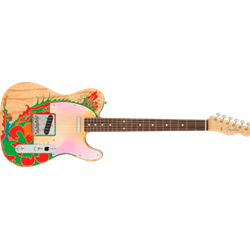 JIMMYPAGEDRAGON Fender Signature Artist Series Jimmy Page Telecaster with Rosewood Fretboard 2019 - Natural with Dragon Graphic